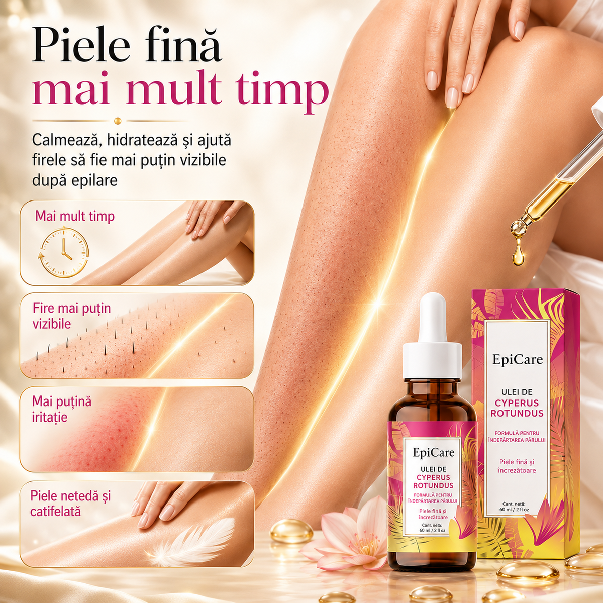 EpiCare – Ulei Post-Epilare pentru Piele Fină și Catifelată