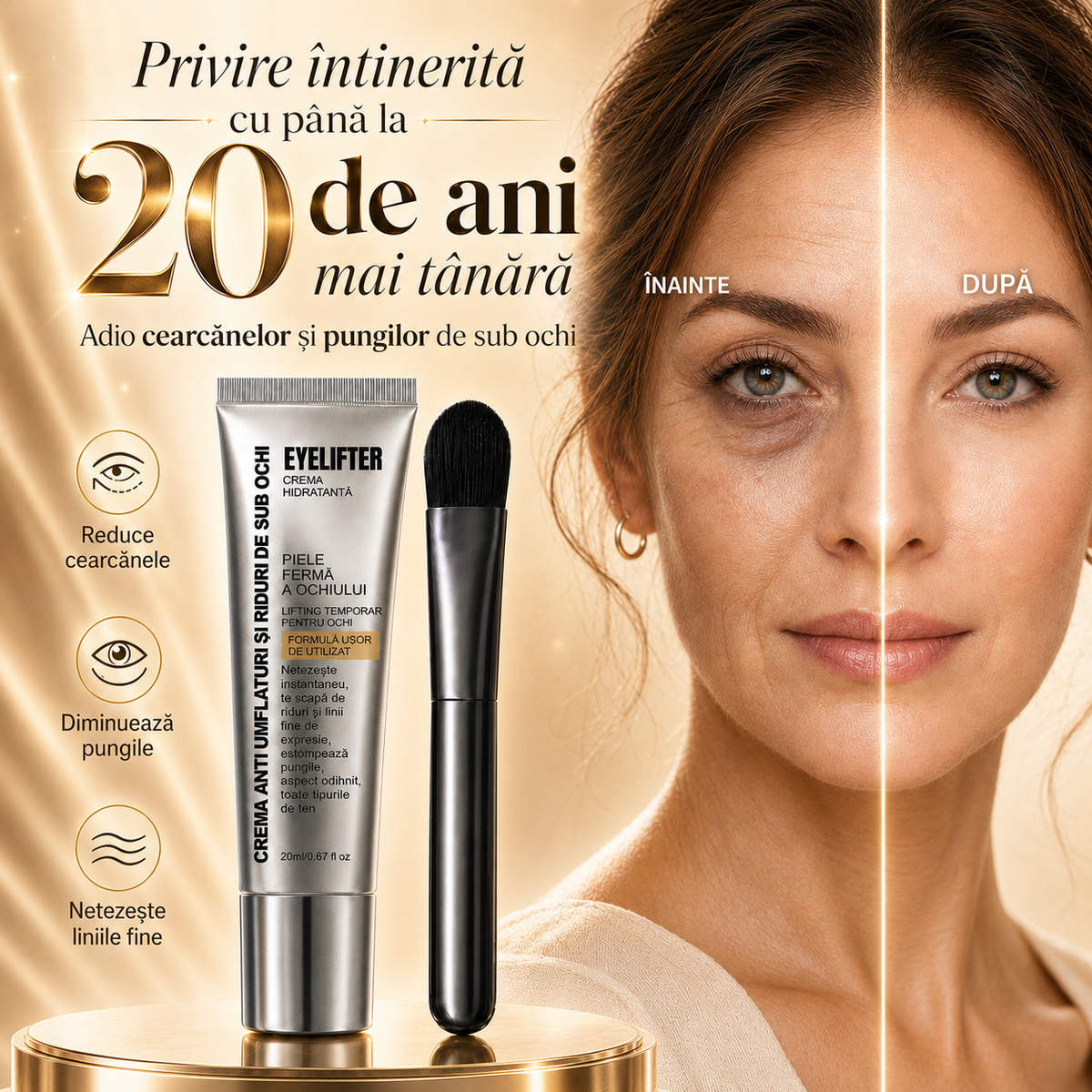 EyeLifter – Tratament Complet 3 în 1 anti cearcăne