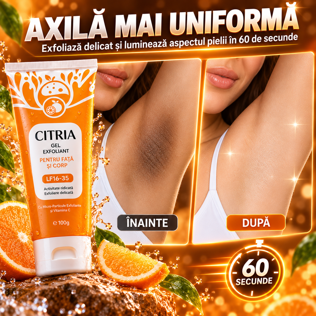 Citria - Gel Activ Exfoliant Cu Portocală
