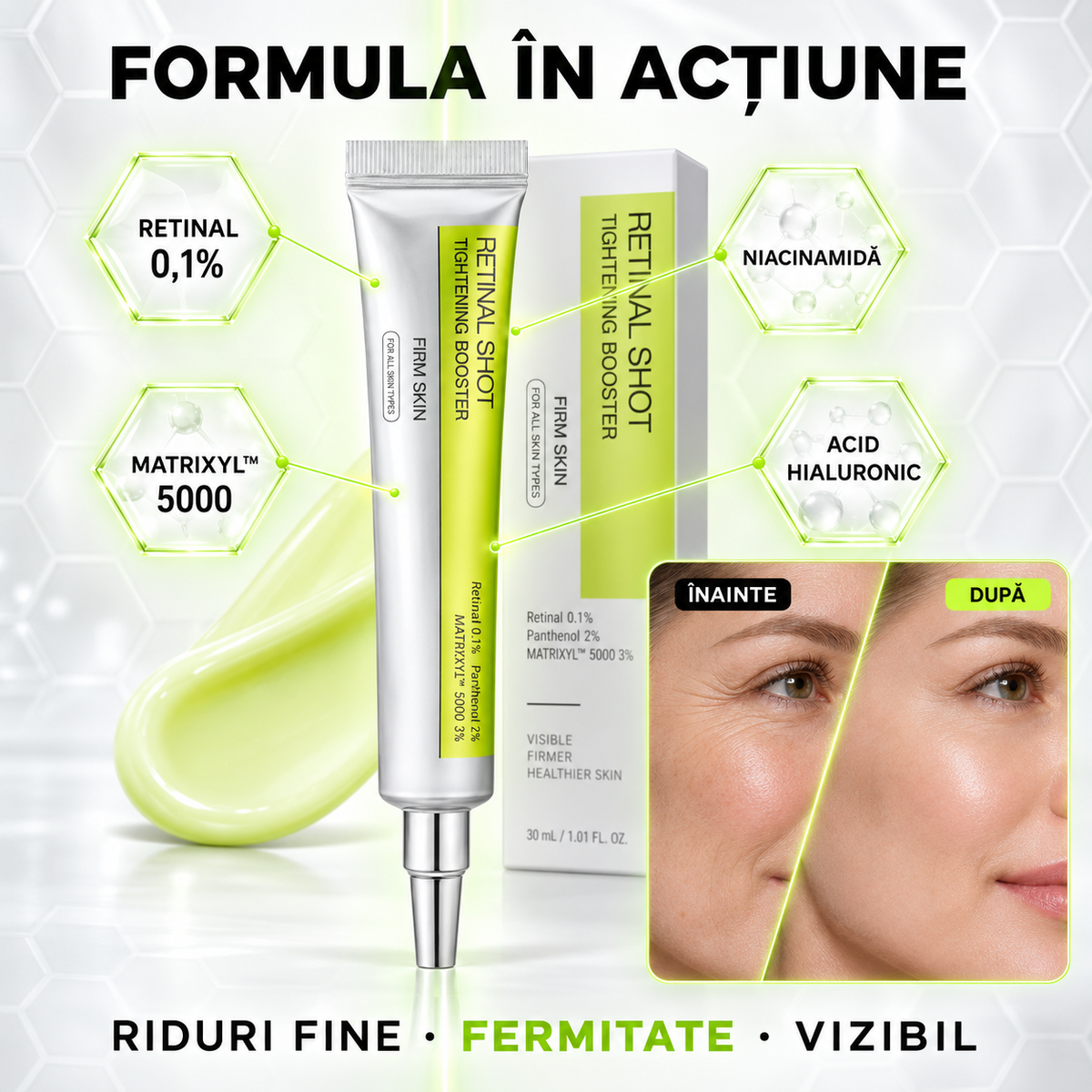 RetiLift™ — Boost Intensiv cu Retinal pentru Fermitate și Riduri Fine