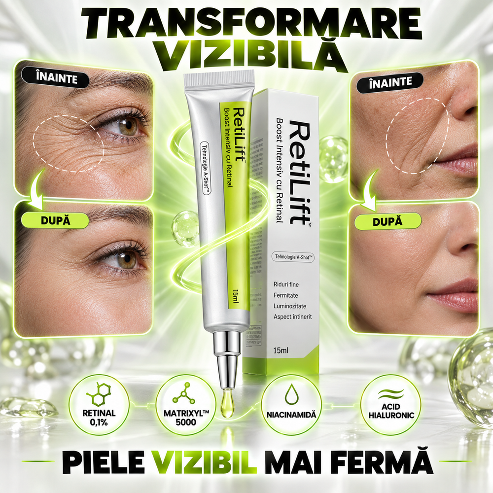 RetiLift™ — Boost Intensiv cu Retinal pentru Fermitate și Riduri Fine