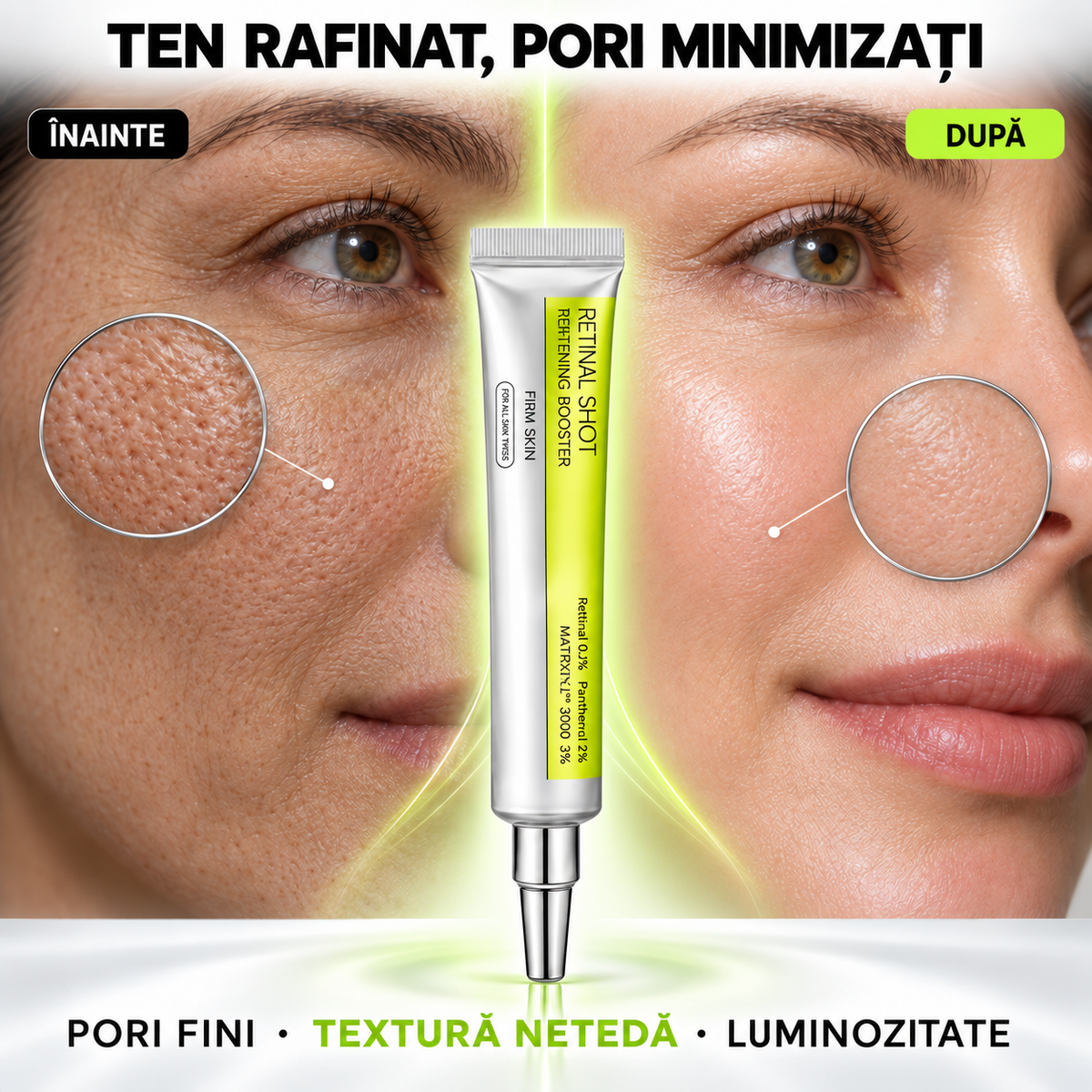 RetiLift™ — Boost Intensiv cu Retinal pentru Fermitate și Riduri Fine